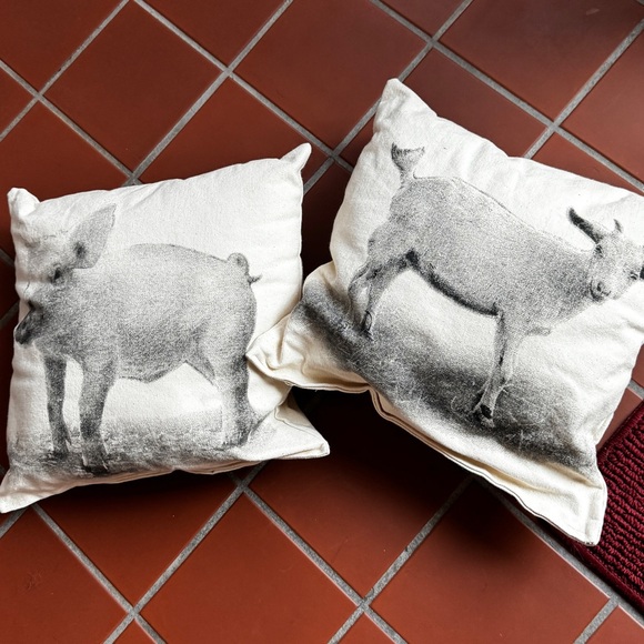 Eric & Christopher Other - NEW Pig & Goat Pillows by Eric & Christopher 100% cotton Whimsical Farm …